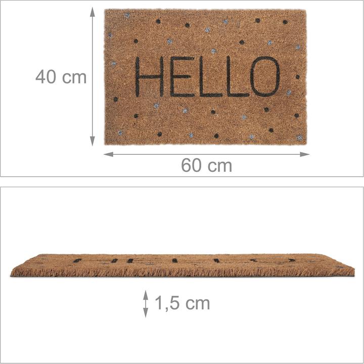 Actual product image Relaxdays Doormat (60 x 40 x 1.5 cm)