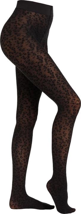 Actual product image Camano Tights Leo pattern Durable Reinforced Elegant Leopard pattern Soft Black No cutting in (50 DEN, M)