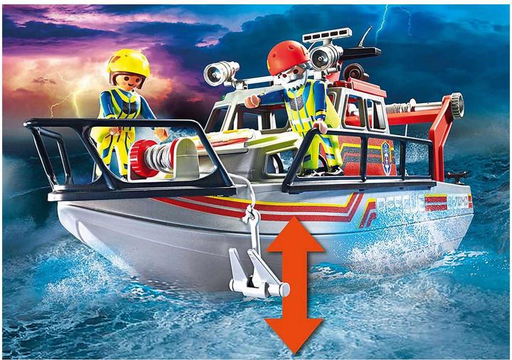 Actual product image Playmobil Distress at sea: firefighting operation with rescue cruiser (70140, Playmobil City Life)