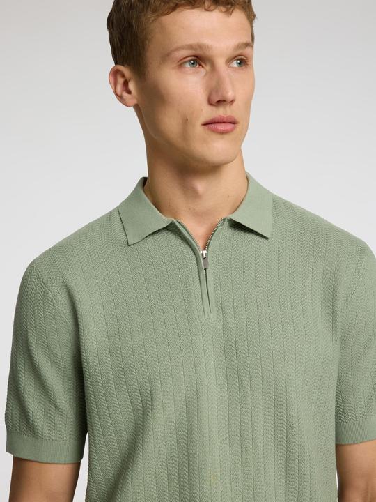Produktbild Selected Homme Slhcran Ss Knit Structure Half Zip Polo (S)