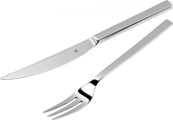 Produktbild WMF Steakbesteck Set Steakmesser 6 Personen Nuova 12tlg Spezialklingenstahl Edelstahl (12 Stück, Besteck Set)