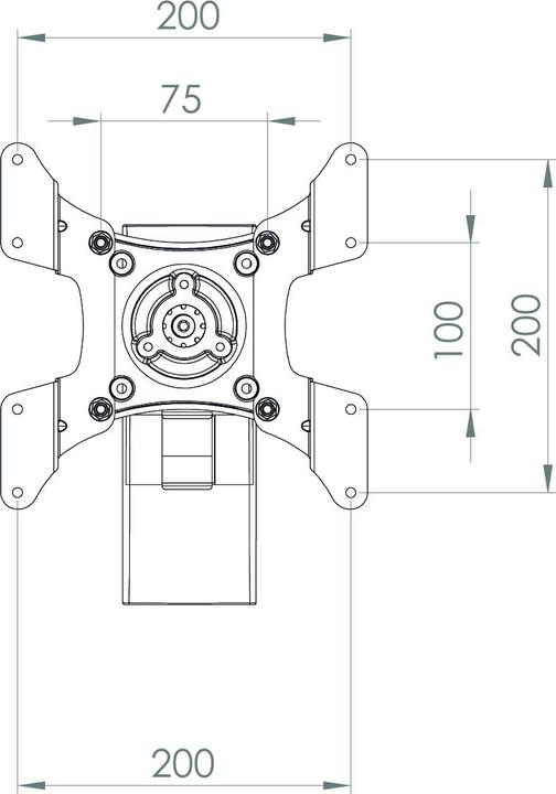 Produktbild VCM Morgenthaler TS 2 TV-Wandhalterung 38,1 cm (15" 94,0 cm (37" Neigbar+Sch (Wand, 37", 15 kg)