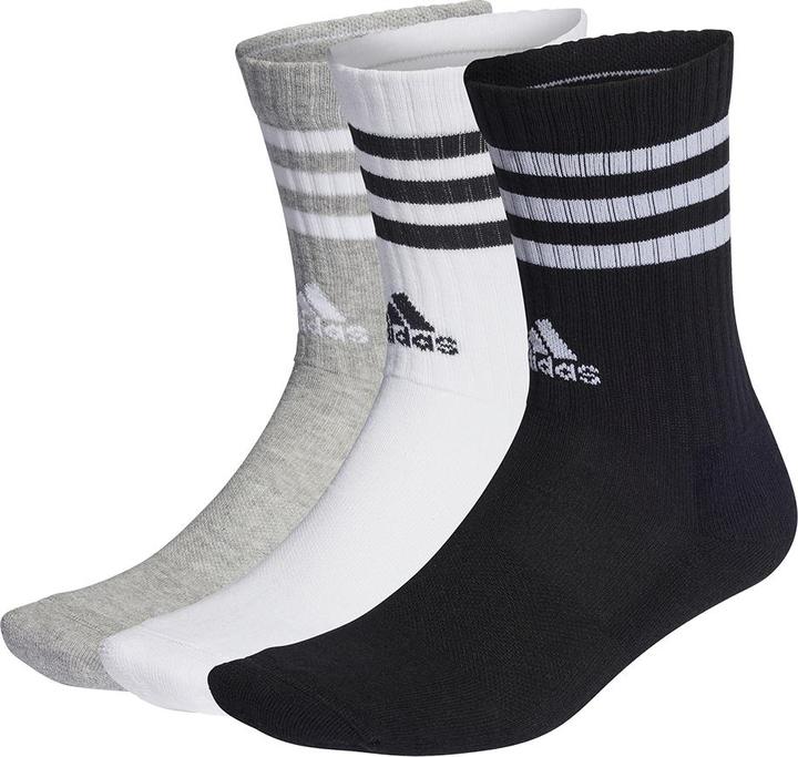 adidas 3-Streifen Cushioned Crew Socken (3 Paar)