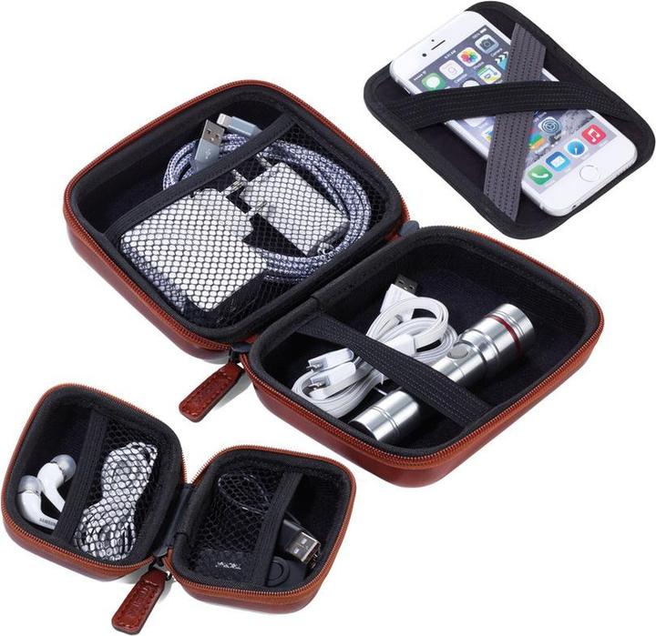 Immagine prodotto Troika Custodia per accessori da viaggio Onpack in similpelle marrone