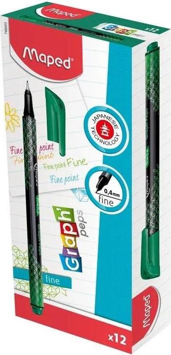 Produktbild Maped Graph Peps Deko Fineliner grün (12 Stk) (Grün, 12 x)