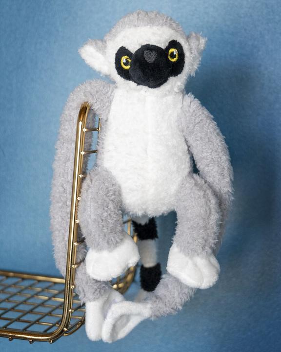 Image du produit Tactic Jungle Mates Peluche - Lemur Maki Gris Noir (27 cm)