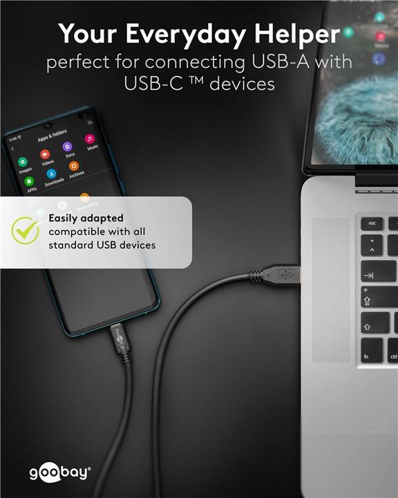 Produktbild Goobay USB-Kabel (0.50 m, USB 2.0)