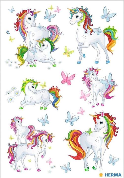 Actual product image HERMA Sticker unicorn