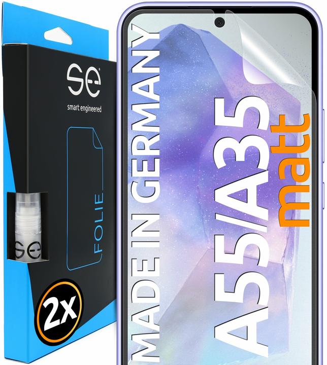 Smart Engineered se 3D Film de protection Samsung Galaxy A55/A35 antireflet (lot de 2) (2 pièce(s), Samsung Galaxy A55, Samsung Galaxy A35)