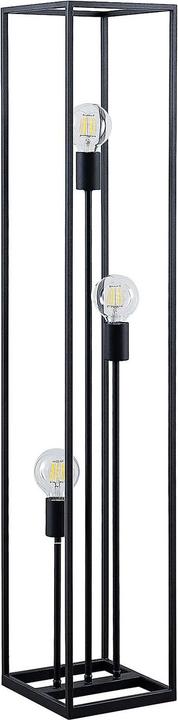 Lindby Krisha floor lamp in black steel, 3-light. (E27)