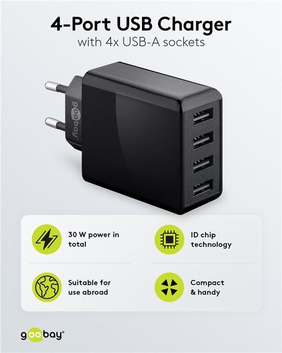 Produktbild Goobay 4-fach Charger (30 W)