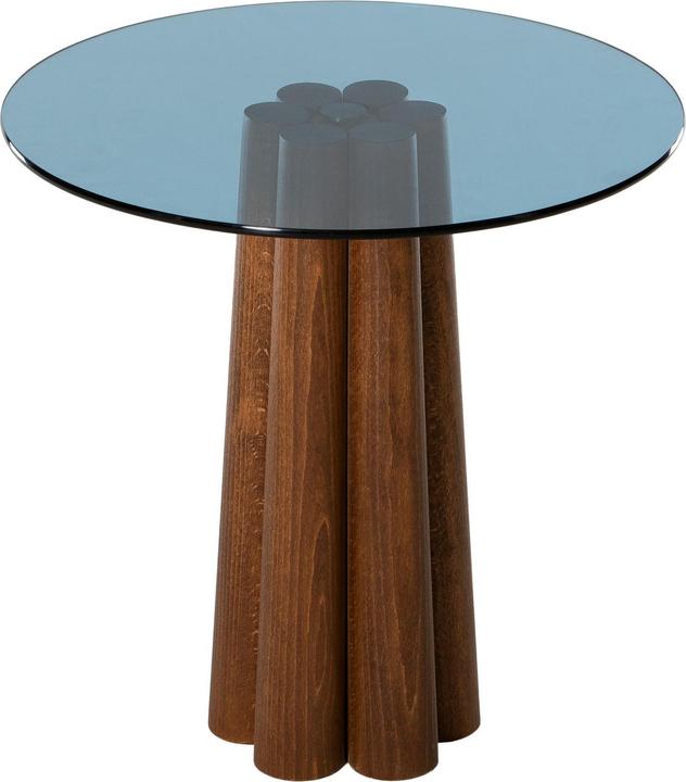 Walnut and blue