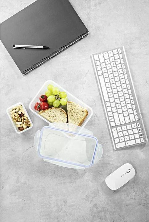 Image du produit Gourmetmaxx 14442 Boîtes de conservation Klick-it 10 pcs. transparentes/bleues (2.20 l)