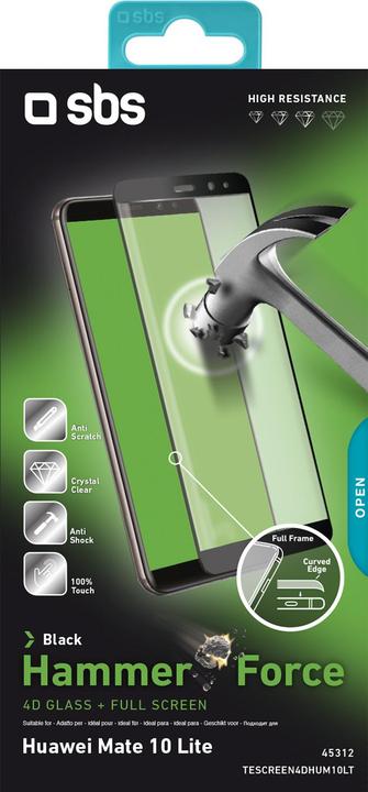 Actual product image SBS 4D Full Glass Screen Protector for Huawei Mate 10 Lite (1 Piece, Mate 10 Lite)