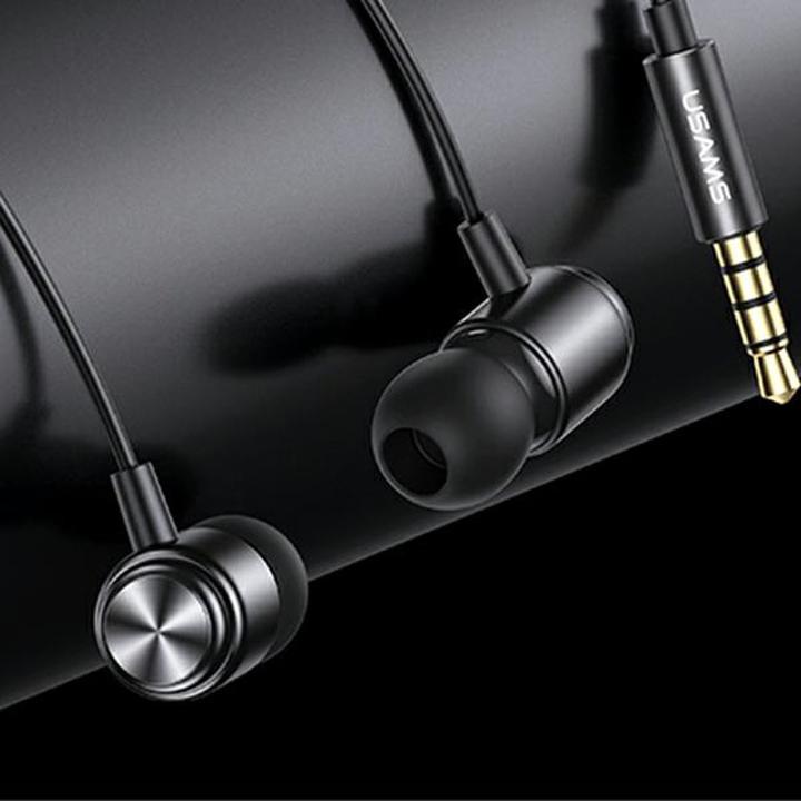 Produktbild Usams Słuchawki stereo EP-44 jack 3.5mm czarny/black HSEP4401 (US-SJ548) (ANC, Kabelgebunden)