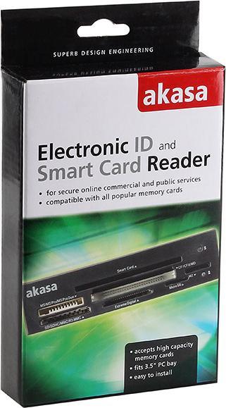Immagine prodotto Akasa AK-ICR-09 Lettore di ID e Smart Card da 3,5 pollici (Scheda madre USB 2.0 interna)