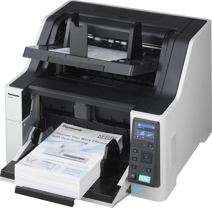 Produktbild Panasonic KV-S8147 A3 Scanner 140ppm/280ipm 750 Blatt ADF Color Displ. 5 Ultrasonic Sensoren bis 100.000 Se... (USB)