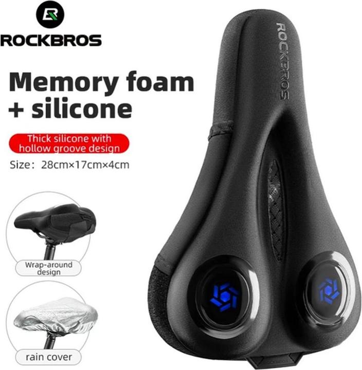Produktbild Rockbros LF044BL saddle cover with rain cover - black and blue