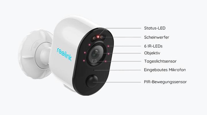 Produktbild Reolink Argus 3 inkl. 64 GB Mikro-SD-Karte Kabellose Outdoor Überwachungskamera (1080p Full HD, WLAN (1920 x 1080 Pixels)