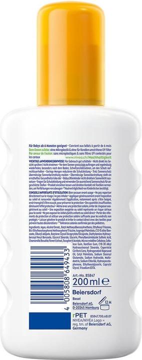 Immagine prodotto NIVEA Spray per bambini sensibili (Spray solare, SPF 50+, 250 ml)