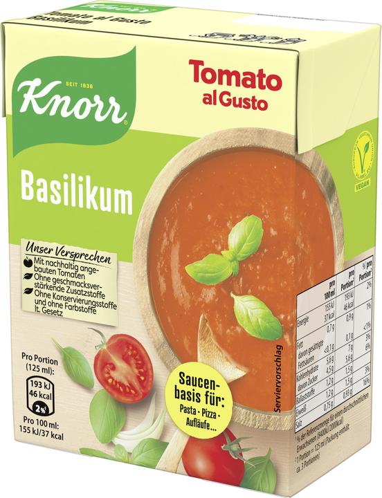 Produktbild Knorr Tomato al Gusto Basilikum (370 g)
