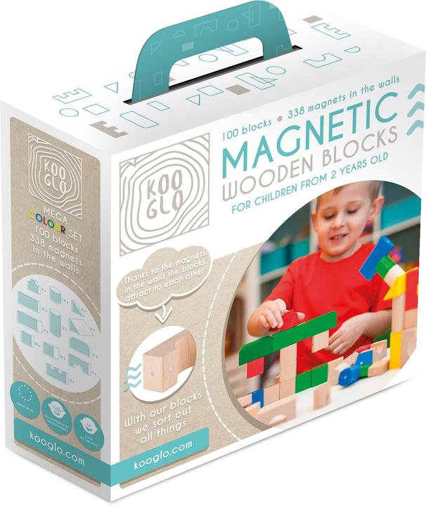 Produktbild Holzecke Magnetische Holzblöcke MEGA Farbe