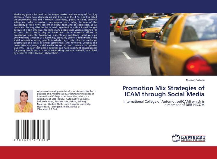 Actual product image Promotion Mix Strategies of ICAM through Social Media (Muneer Sultana, 2014)