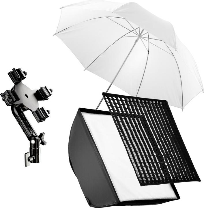 Immagine prodotto Walimex Supporto flash 4f incl. SB 60, paralume bianco (Pellicola protettiva)