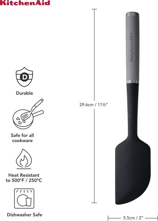 Actual product image KitchenAid Ka Core Scraper Spatula Charcoal Grey