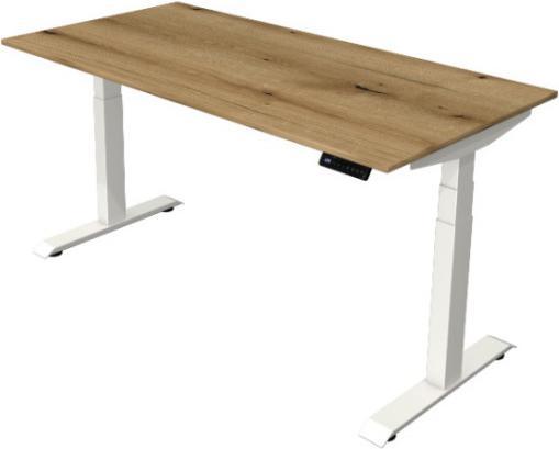 Actual product image Kerkmann Move 4 electric height-adjustable desk oak rectangular, T-leg frame white 160