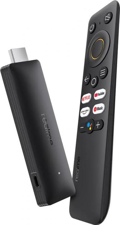 realme Clé Smart TV avec télécommande et Android TV, Chromecast intégré, Black R