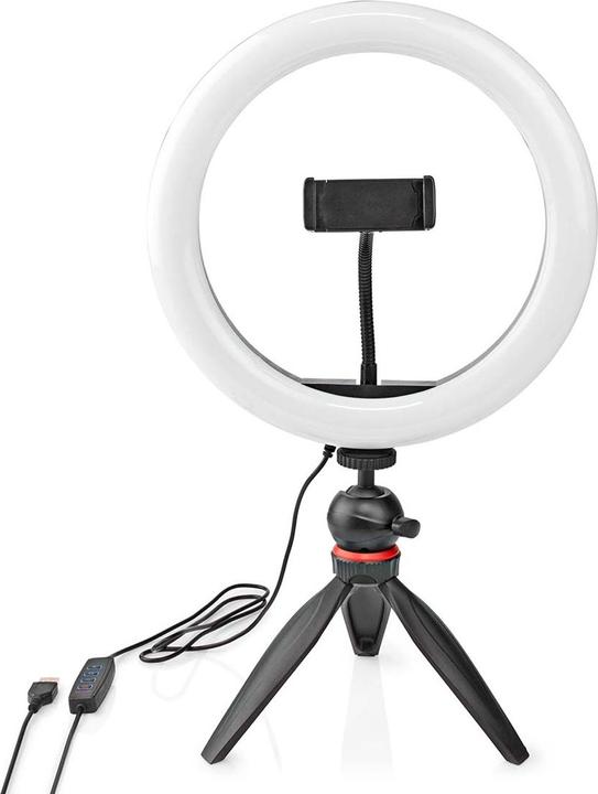 Immagine prodotto Nedis Ringlight | 10 pollici | 120 LED | 2700 - 6700 K | Treppiede | Nero (Anello di luce)