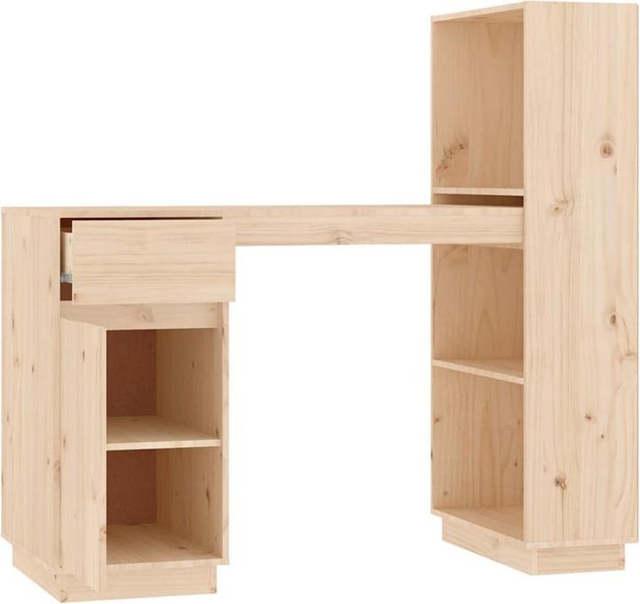 VidaXL Schreibtisch 110x53x117cm Massivholz Kiefer Computertisch Bürotisch