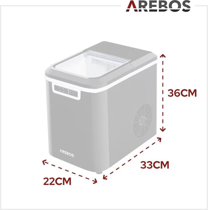 Actual product image Arebos Ice cube machine (CH plug)