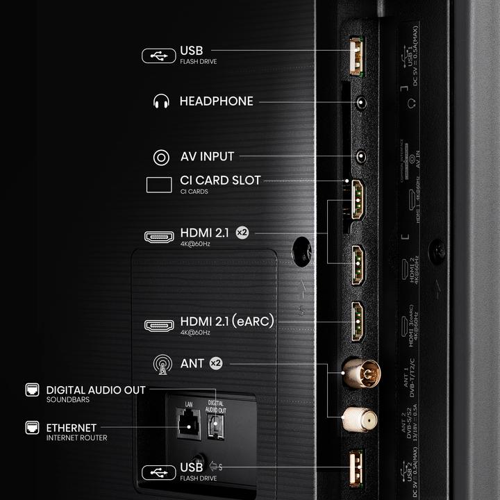 Actual product image Hisense TV 65U6NQ (164 cm (65 inch), black/dark grey, UltraHD/4K, Triple Tuner, Mini LED) (65", QNED, 4K)