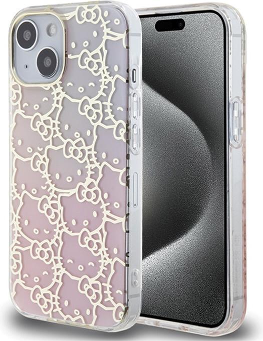 Image du produit Hello Kitty HKHCP15SHCHPEP iPhone 15 6.1" różowy/pink hardcase IML Gradient Electrop Crowded Kitty H (Apple iPhone 15, Apple iPhone 14, Apple iPhone 13)