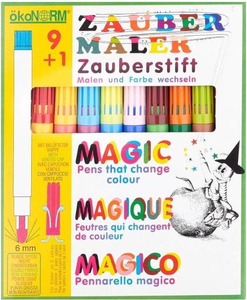 ÖkoNorm Zaubermaler (Weiss, Gelb, Rot, Violett, Blau, Grün, Braun, Schwarz, 10 x)