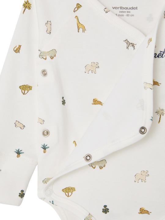 Actual product image Vertbaudet Bio-Kollektion: Mitwachsender Baby Body mit Dschungelmotiv (68)