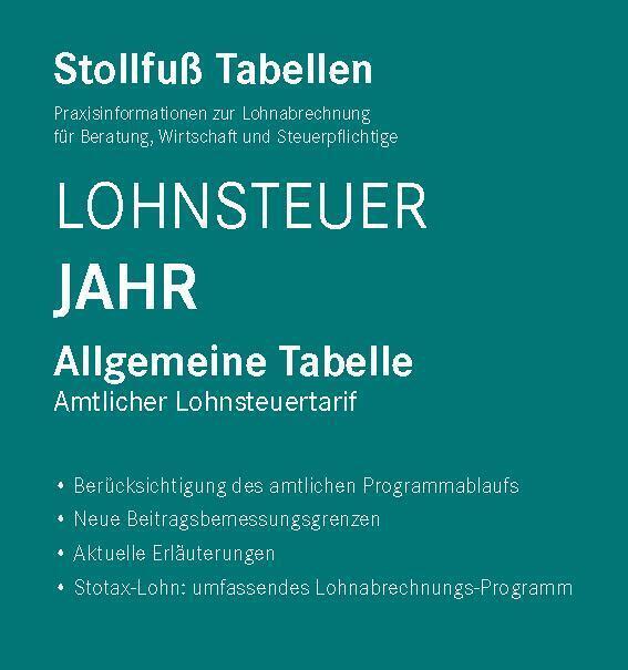 Actual product image Tabelle, Lohnsteuer 2023 Jahr (German, Stollfuss publishing house, 2023)