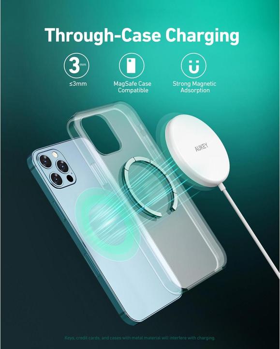 Actual product image Aukey Aircore Magnetic Charger (15 W)