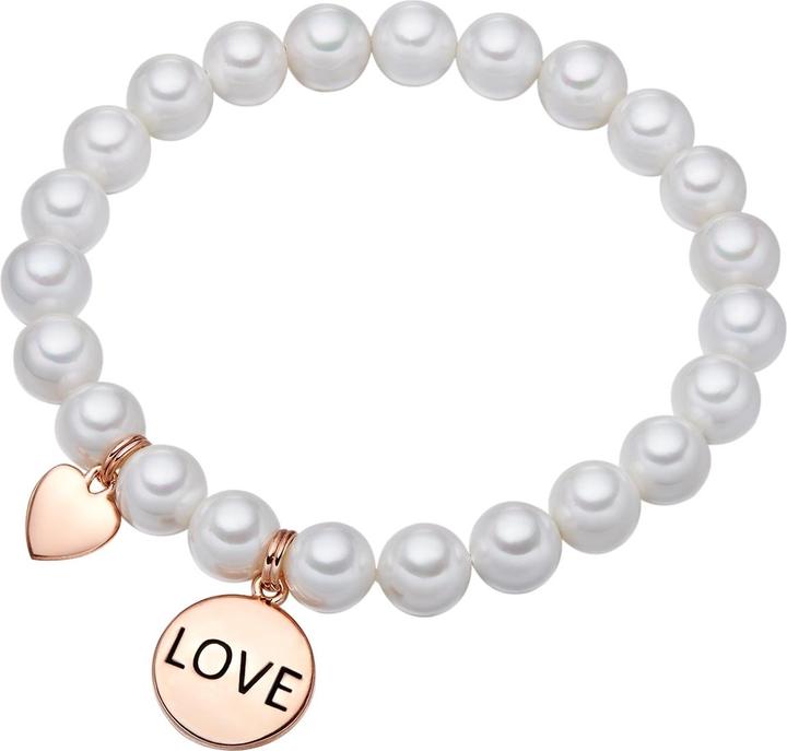 Lulu & Jane Love Messing Muschelkernperle roségold 19,0 cm - 33396 (19 cm, Messing)