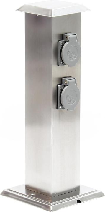 Produktbild Wiltec 4-fach Aussensteckdose Steckdosensäule Edelstahl Outdoor Aussen IP44