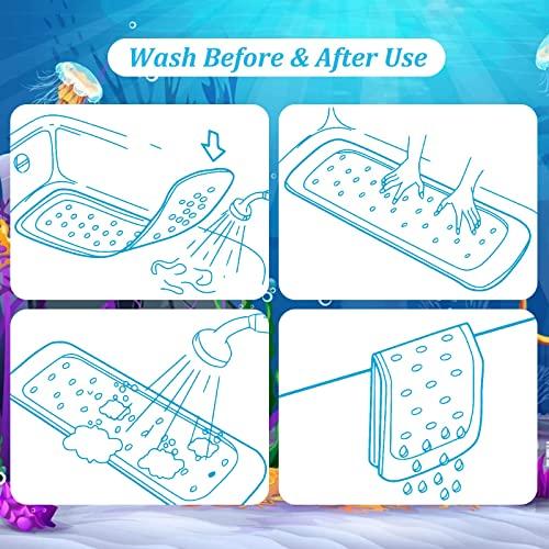 Produktbild Activity Board Antirutschmatte Badewanne rutschfest Badewannenmatte, Buntes Design mit 200 Saugnapf &