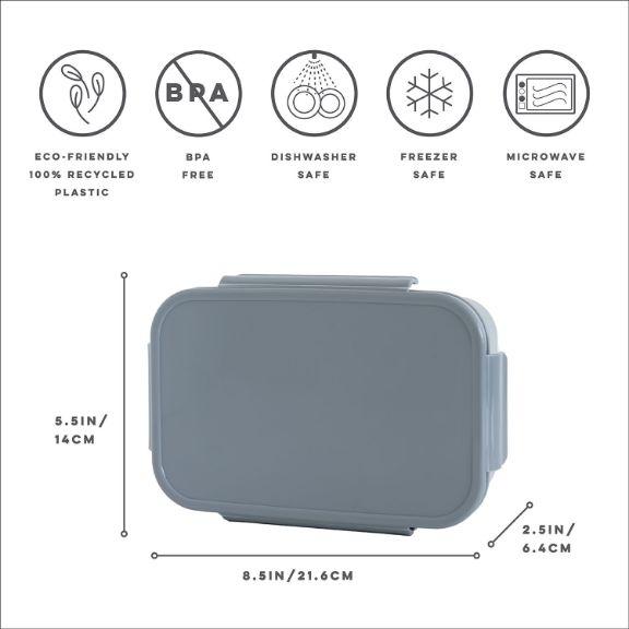 Actual product image 3 Sprouts Lunch Box - Blue - 22x14x6.5cm