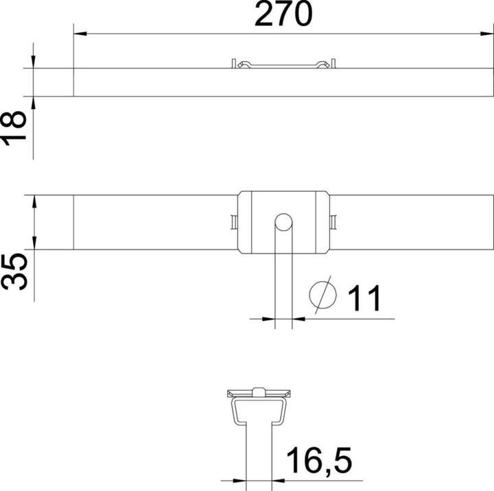 Produktbild OBO Bettermann OBO Mittelstütze GMS 270für 300 mm GitterrinneEl-verzinkt