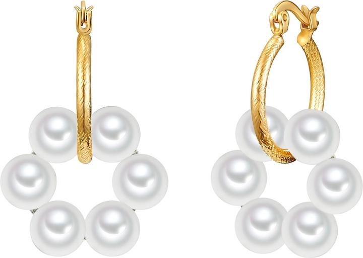 Produktbild Yokoamii Damen Metall Muschelkernperle gelbgold - 30140 (Metall-Legierung)