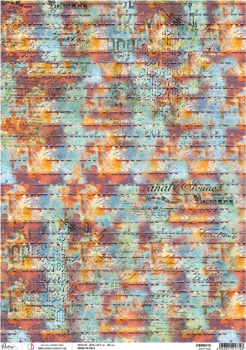 Image du produit Ciao Bella Soie de paille à motif "Coral Reef - Rusty", DIN A3 (28 g/m², 1 x)