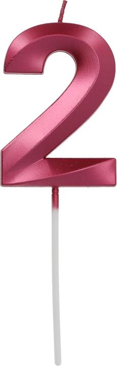 Produktbild Folat Kerze Glamour Nummer 2 Rot Metallic