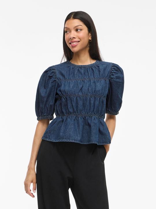 Produktbild Vila VIHEIDI Denim Oberteil mit kurzen Ärmeln (36)
