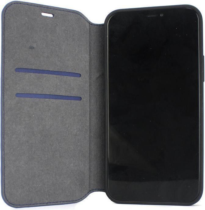 Actual product image Audi Q8 Series Case iPhone 13 Pro - Genuine Leather Book Case blue & 2 card slots No.236 (Apple iPhone 13 Pro)